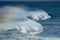 Rainbow waves on a windy day in Southern California