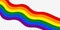 Rainbow waving flag