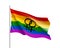 Rainbow waving flag movement lgbt