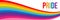 Rainbow waving flag Pride Banner. LGBT Flag Wave. Happy Pride Month Vector Illustration