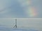 Rainbow wheel at East Wittering Beach