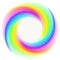 Rainbow whirlwind design element on white background. Rainbow circle for Your business project. Rainbow Vector Illustration