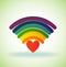 Rainbow wifi icon