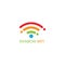 Rainbow wifi internet logo vector design illustration