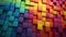 rainbow wooden blocks background