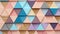 rainbow wooden triangles background