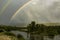 Rainbows over East Glacier Park Village