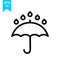 Raindrop above umbrella icon design vector illustration