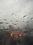 Raindrop on window glass, Blurred Abstract background