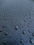 Raindrops on a black background, dewdrops