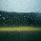 Raindrops on window, natural precipitation against glass surface