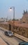 Rainfall in the city of Madaba, Jordan