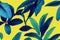 Rainforest exotic wallpaper tropical background with green foliage seamless pattern. Coconut, monstera or banana palm