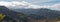 Rainforest landscape panorama view in monteverde costa rica