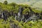 Rainforest in the panoramic mountain landscapes of Aberdare Ranges, Kenya