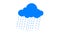 Raining Cloud in Blue color ideal for animated gif or background icon