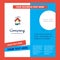 Raining Company Brochure Template. Vector Busienss Template