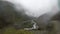Raining day with mist at Otira Viaduct Lookout