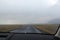 Raining day on the ring road in Iceland.