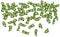 Raining Money icon, banknote rain background, vector