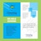 Raining and Umbrella Company Brochure Title Page Design. Company profile, annual report, presentations, leaflet Vector Background