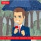 Raining Weather News Reporter