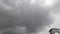 Rainstorm dark clouds Timelapse nature background. Panoramic view of rainy weather. Dramatic clouds rolling in the atmosphere.