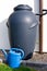 Rainwater barrel downspout modern design house exterior