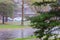 Rainwater dripping the rainy season apartment