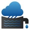 Rainwater tank flat icon. Water container color icons in trendy flat style. Agriculture gradient style design, designed