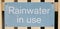 Rainwater in use sign