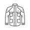 rainwear motorcycle line icon vector illustration