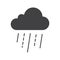 Rainy cloud glyph icon