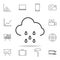 rainy cloud icon. Detailed set of simple icons. Premium graphic design. One of the collection icons for websites, web design,