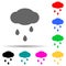 rainy cloud multi color style icon. Simple thin line, outline vector of web icons for ui and ux, website or mobile application