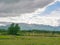 Rainy coulds are forming on the sky above the hills in a rural area in the North of Thailand