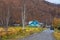 Rainy day in Esso, small village in Kamchatka Peninsula