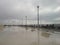 Rainy day over beach balcony, Figueira da Foz