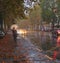 Rainy days in the streets of turin