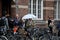 Rainy falls in aftern noon danish capital Copenhagen