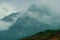 Rainy landscape in the Caucasian mountains