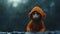 Rainy Monkey: A Moody And Colorful Vray Tracing Artwork