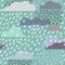 Rainy seamless pattern with clouds