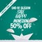 Rainy season sale offer for discount promotion banner with grass, umbrella and ship in paper art