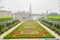 Rainy view of the famous Mont des Arts