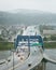 Rainy view of the Kanawha River Bridge, in Charleston, West Virginia