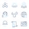 Rainy weather, Chemistry molecule and Sunset icons set. Face recognition, Motherboard and Internet signs. Vector