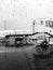 A rainy and windy black and white look at Reykjavik Airport