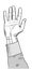 Raise Hand Gesture Black And White Illustration