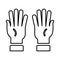 Raise, hand, gesture line icon. Outline vector